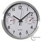 Clockswise Non-Ticking Quartz Wall Clock with Thermometer & Hygrometer - Battery Operated Aluminum Analog Clock for Temperature & Humidity Monitoring - Ideal for Home, Office or School, Silver